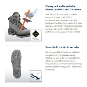 Ботинки мембранные трекинговые HAIX XVENTURE WTR/ЗИМНИЕ GTX цвет GREY арт.: 206510